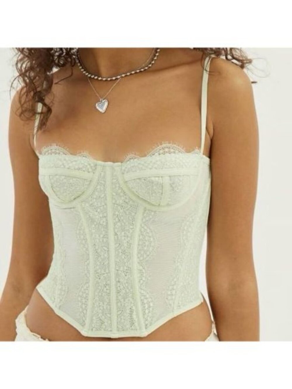 Urban Outfitters Mint Green Out From Under Lace Corset top